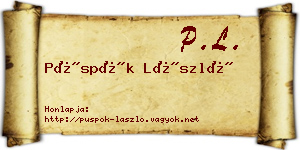 Püspök László névjegykártya